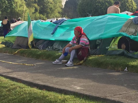 Mujer indígena en Bogotá