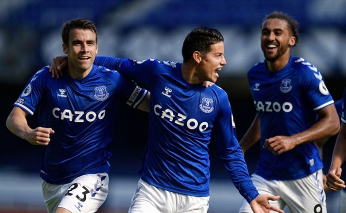 Everton con James Rodríguez en la Premier League