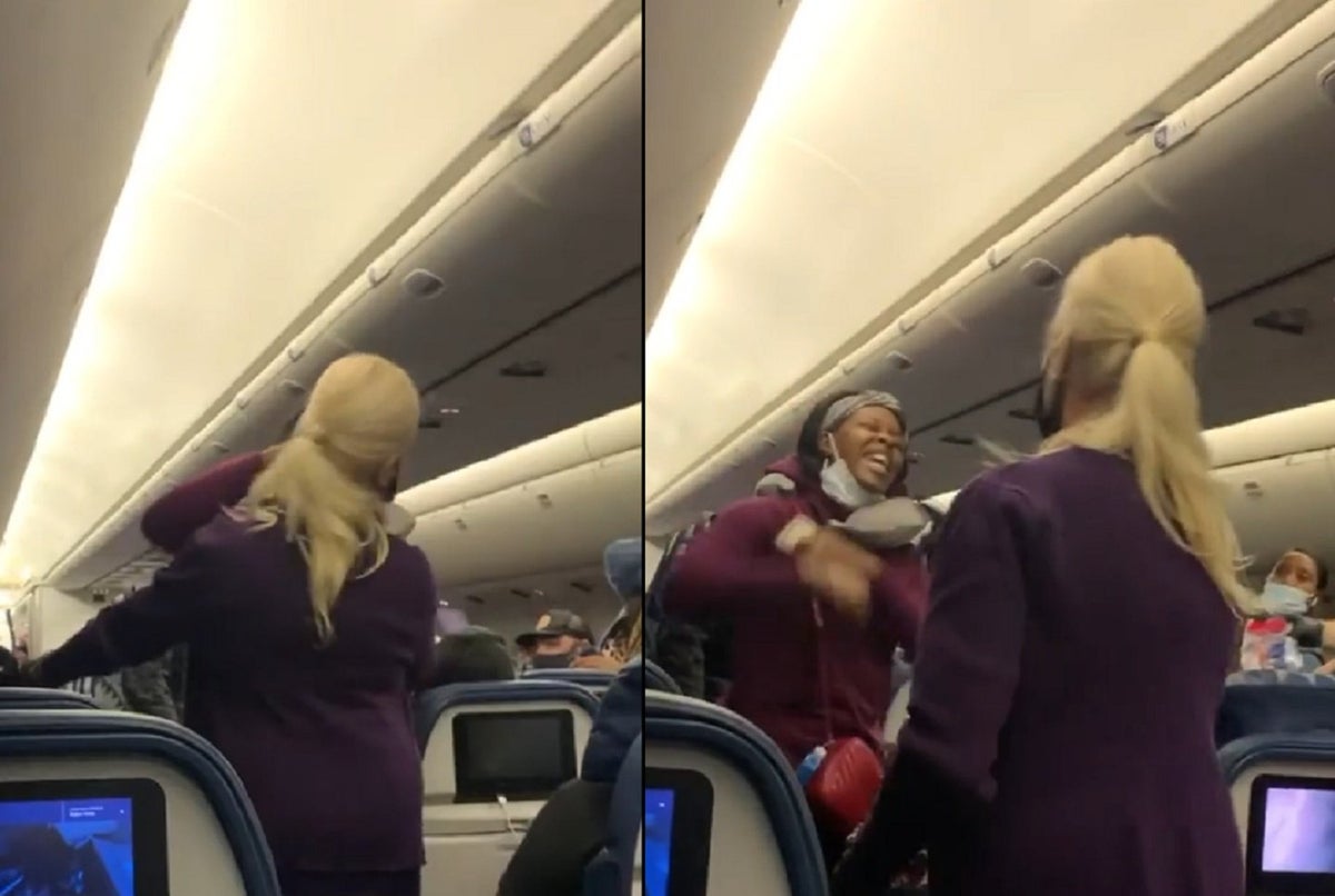 Pasajera golpea a auxiliar de vuelo