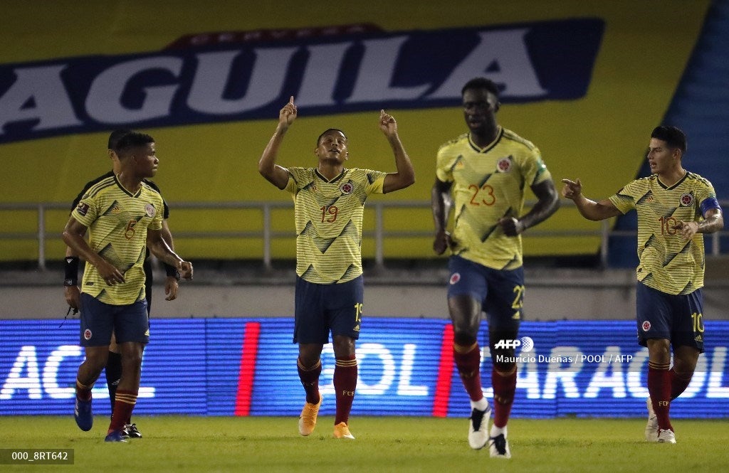 Selección Colombia: celebración de gol de la tricolor