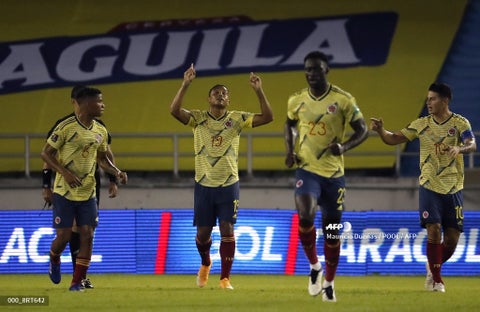 Selección Colombia: celebración de gol de la tricolor