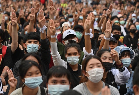 Protestas en Tailandia en medio de pandemia