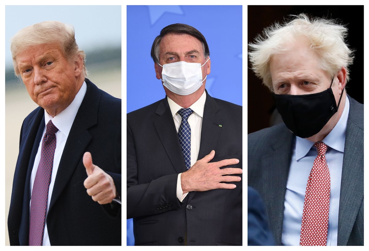 Trump, Bolsonaro y Boris Johnson