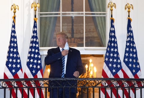 Donald Trump con coronavirus