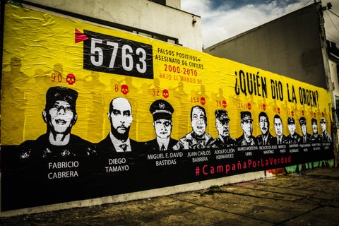 Este era el mural que hace cinco días fue pintado sobre la calle 62 con carrera séptima.