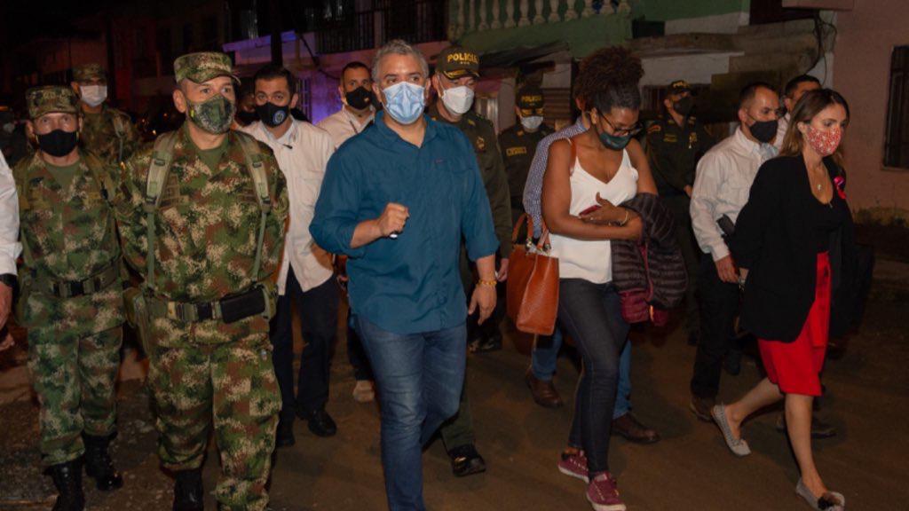 Presidente Iván Duque recorre las calles de Quibdó, capital del Chocó.