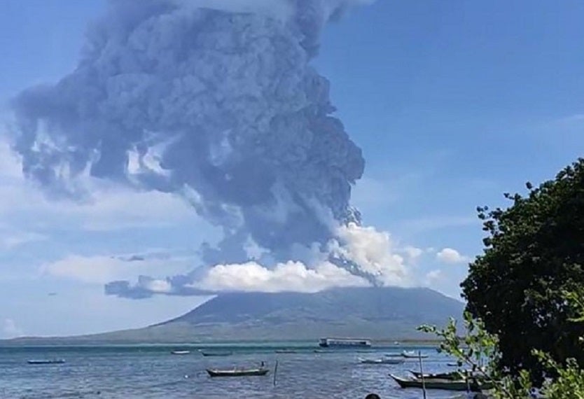 Volcán en Indonesia