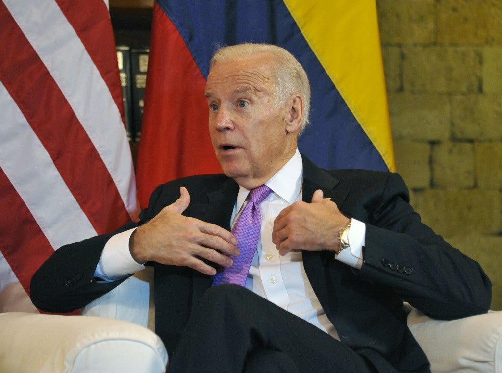Joe Biden, de visita en Colombia, cuando era vicepresidente de Estados Unidos.