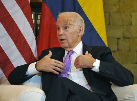 Joe Biden, de visita en Colombia, cuando era vicepresidente de Estados Unidos.