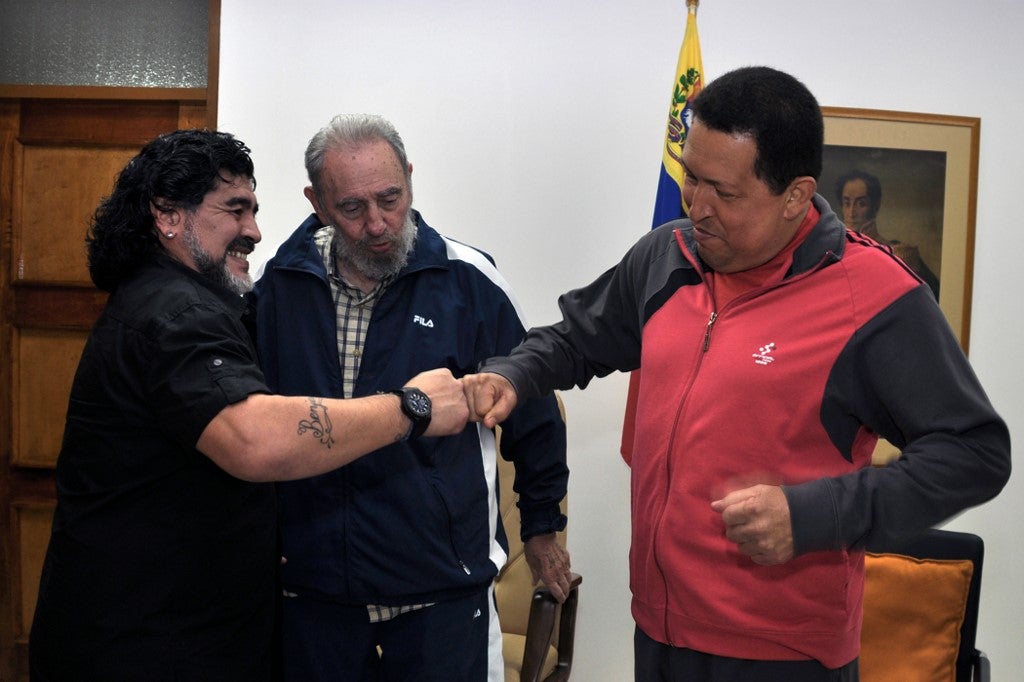 Maradona, Castro y Chávez