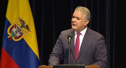 Presidente hablando de masacres