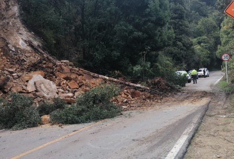 Derrumbe en la vía Bogotá-Choachí, 19 de noviembre de 2020