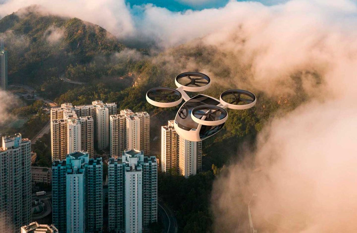 Drone que transporta a 4 personas