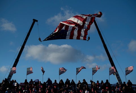 Elecciones en Estados Unidos - acto de campaña de Trump