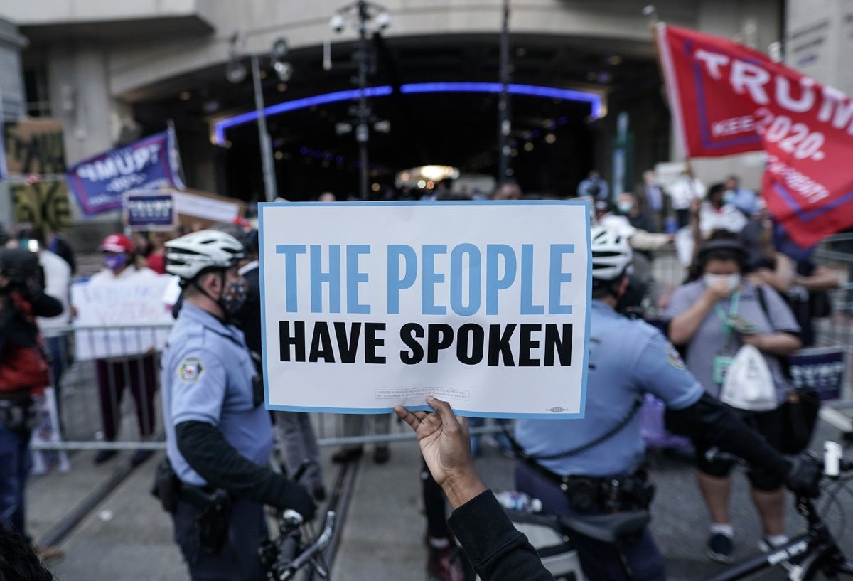 Protestas en Filadelfia, Pensilvania, ciudad clave para el conteo de votos en las elecciones de Estados Unidos