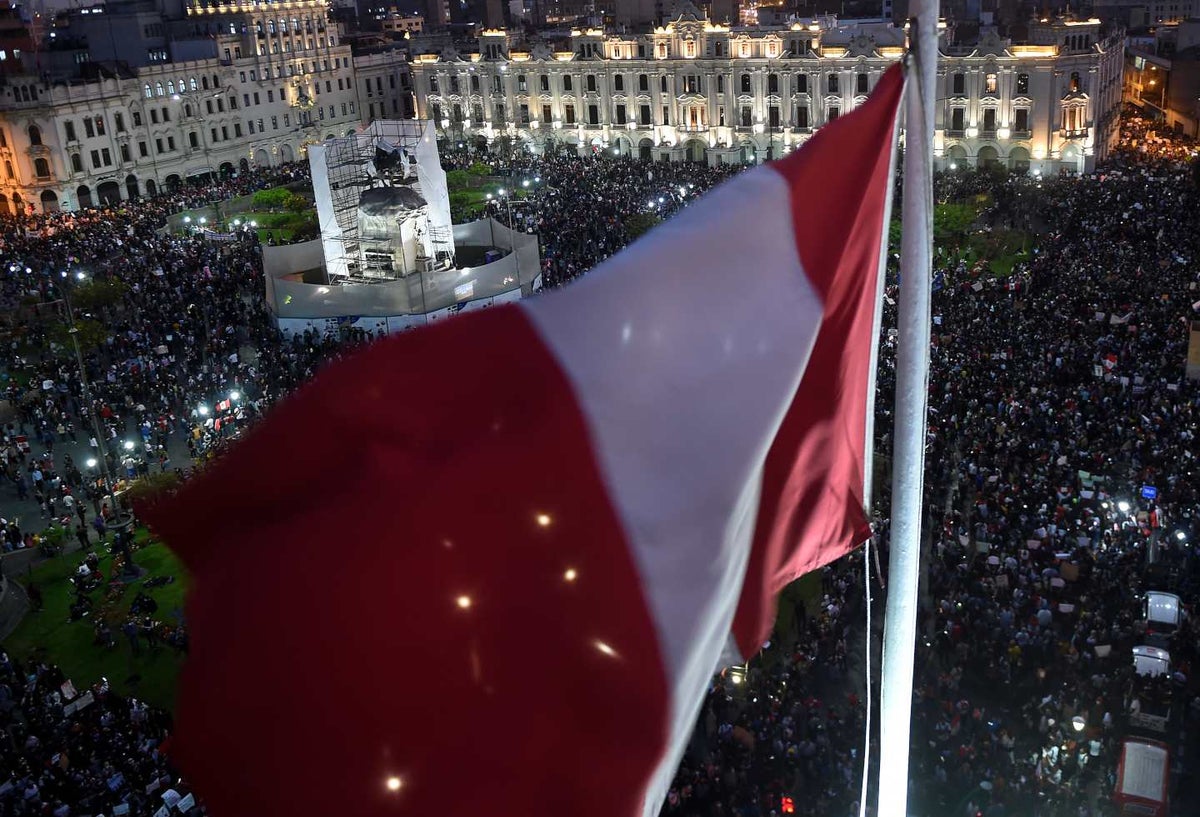 Protestas en Lima, Perú, contra Merino