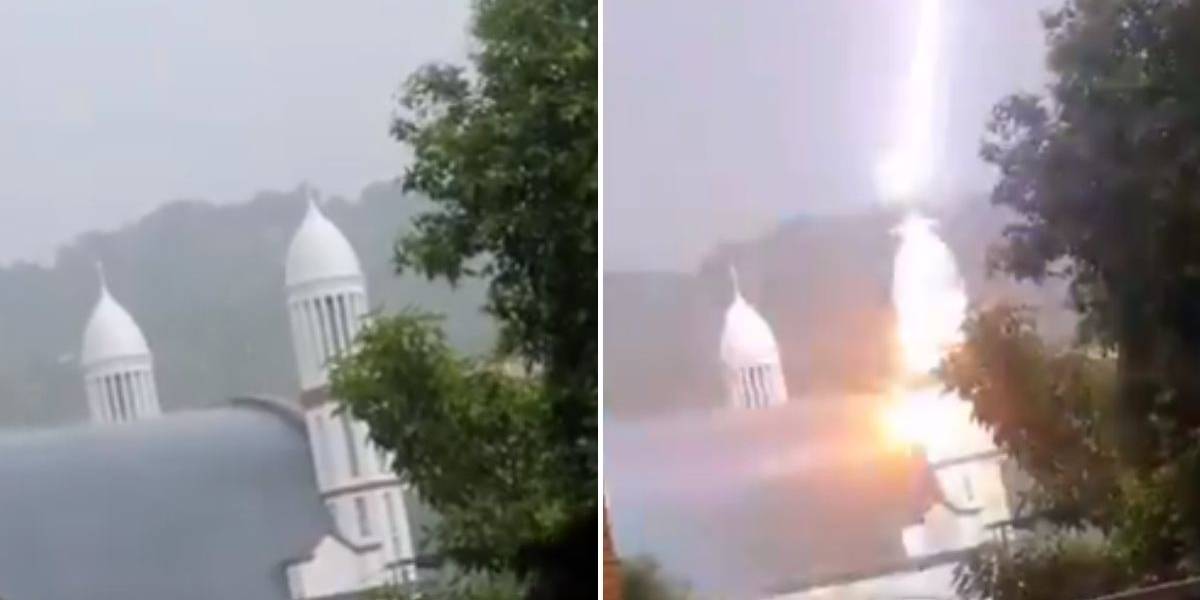 Cae rayo en iglesia de San Rafael