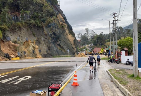 Caída de rocas vía La Calera