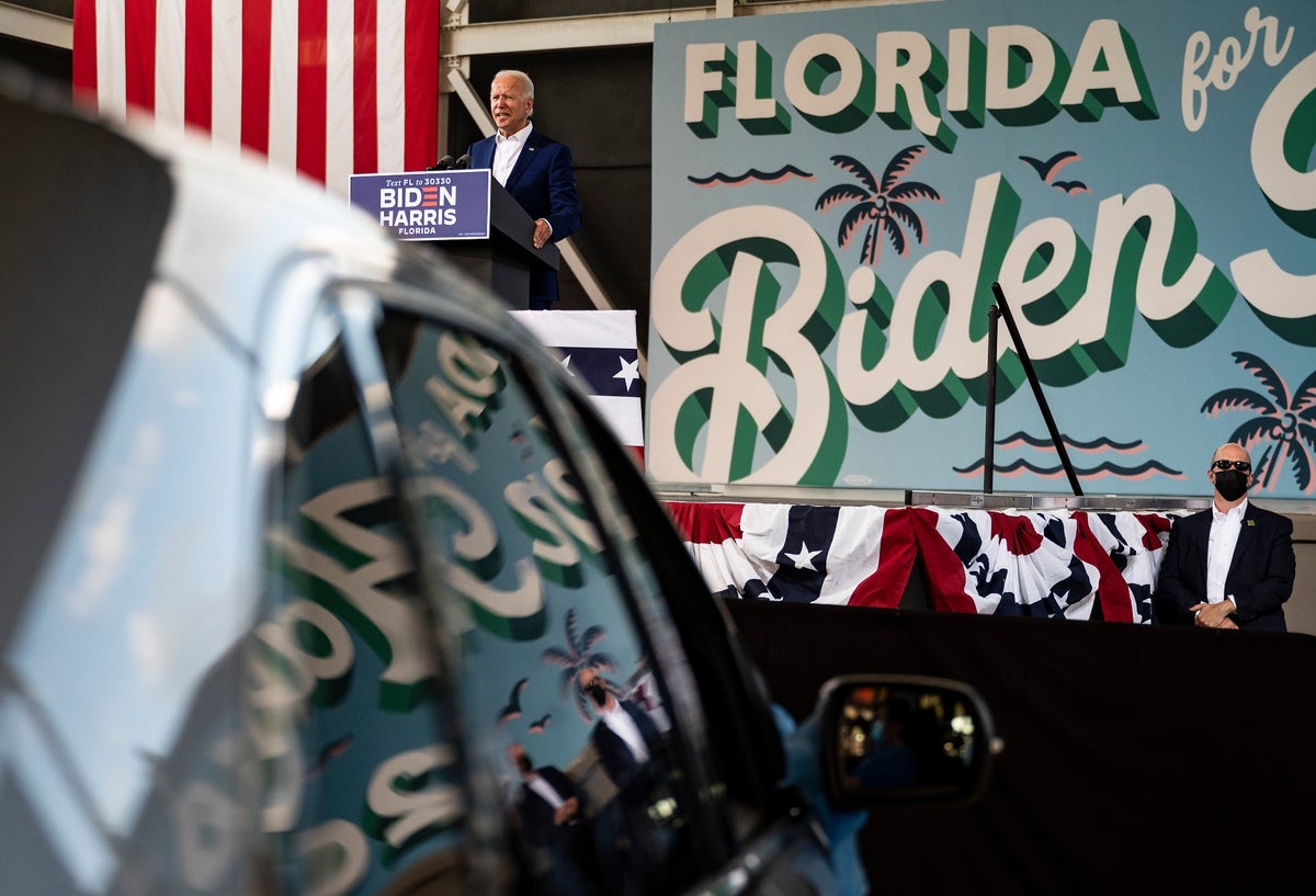 Biden en acto de campaña en Florida