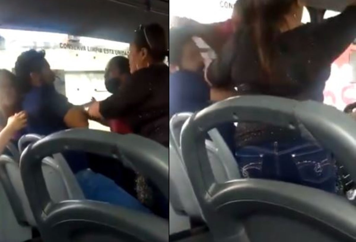 Estaba en el bus con su novia pero se encontró a su esposa y su suegra