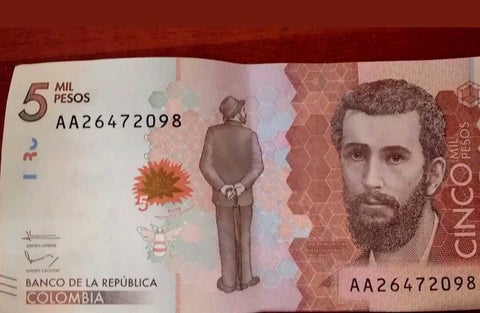 billete de 5 mil pesos