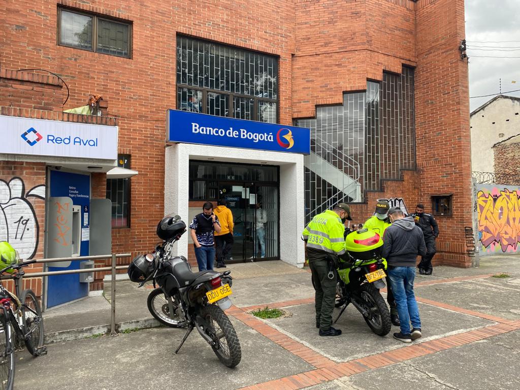 Entidad bancaria hurtada en Teusaquillo, en Bogotá.