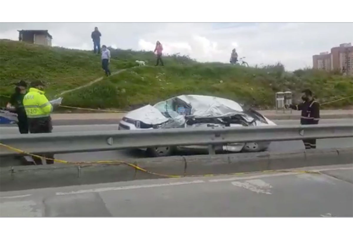 Accidente de carro en sur de Bogotá