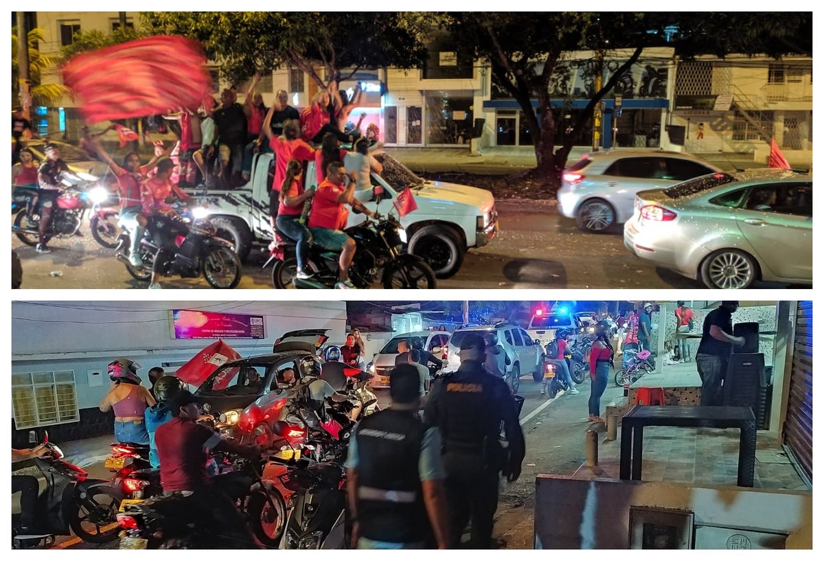 Hinchas de América de Cali celebran estrella 15 en las calles pese a la pandemia