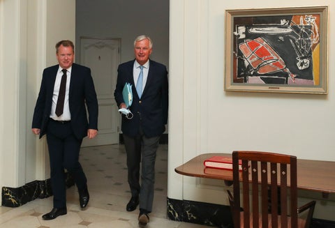 David Frost y Michel Barnier, negociadores de acuerdo pobrexit