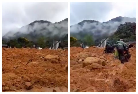 Derrumbe en autopista Medellín – Bogotá en diciembre de 2020