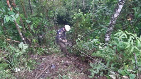 Caída de vehículo por un abismo en San Luis, Antioquia.