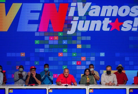 Diosdado Cabello celebra triunfo de Partido Socialista Unido de Venezuela