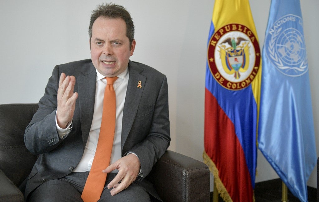 Carlos Ruiz Massieu, jefe de la Misión en Colombia para el acuerdo de paz.