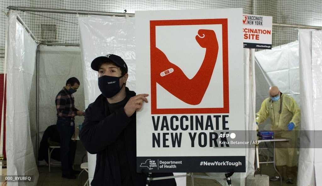 Vacunación contra el coronavirus en Nueva York