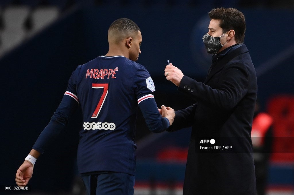 Pochettino y Mbappé, PSG