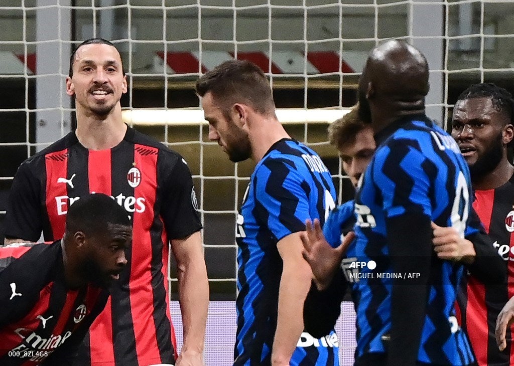 Zlatan Ibrahimovic y Romelu Lukaku - AC Milan Vs. Inter