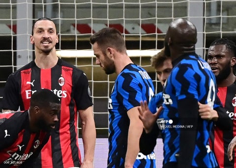 Zlatan Ibrahimovic y Romelu Lukaku - AC Milan Vs. Inter
