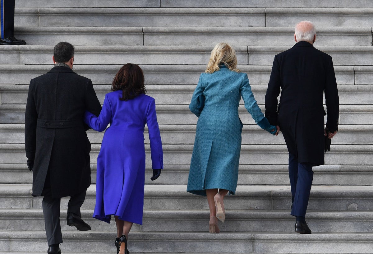 Joe Biden llega al Capitolio de EE.UU. para su posesión