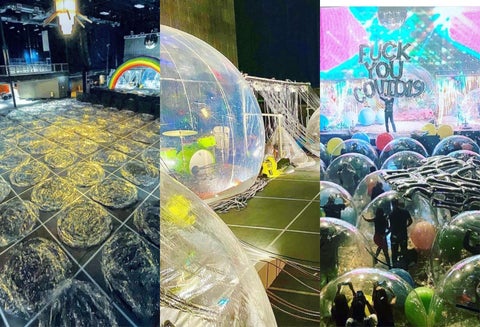 Concierto de Flaming Lips en burbujas