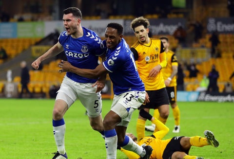Everton Vs. Wolverhampton - Yerry Mina