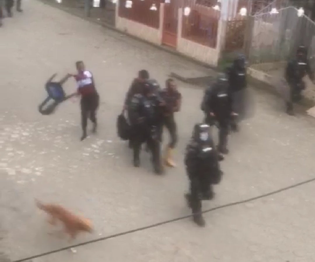 El agresot fue sacado de la zona con apoyo del ESMAD