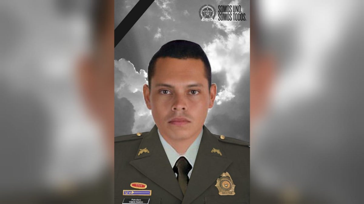 El patrullero Yimer Pardo Hernández, asesinado en Anorí, Antioquia