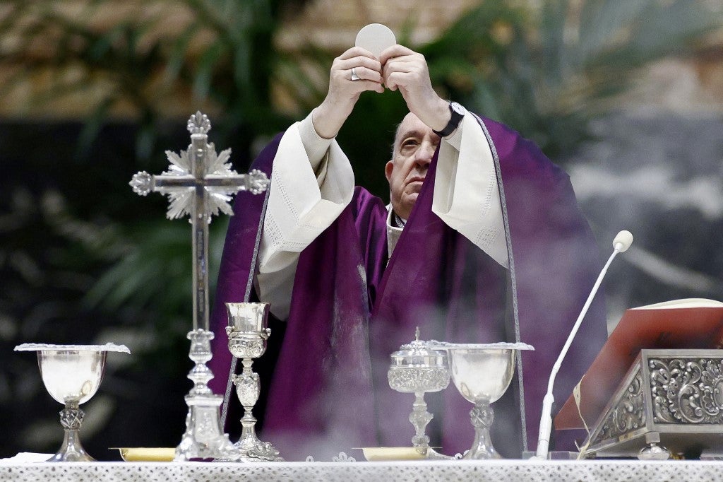 Papa Francisco en miércoles de ceniza en pandemia