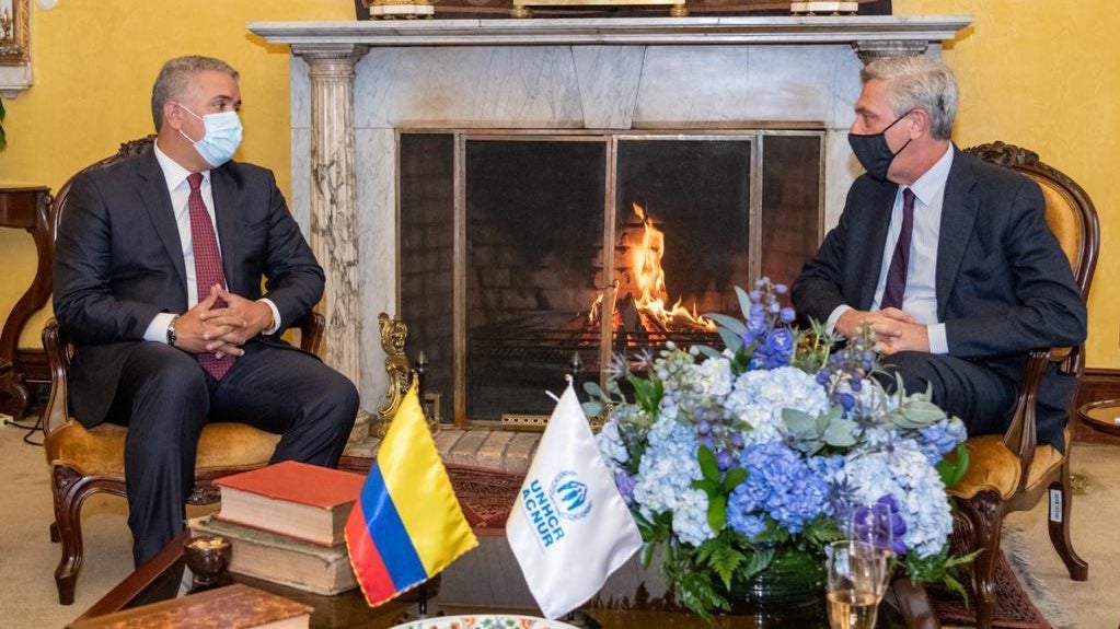 Duque con el Alto Comisionado ACNUR,