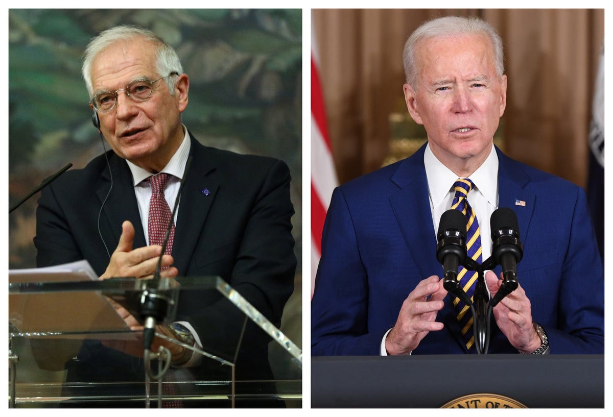 Josep Borrell y Joe Biden