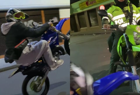 Conductor muy de malas hacía peligrosa maniobra y fue pillado por policías