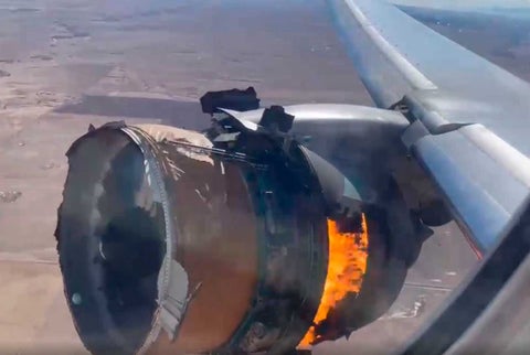 Falla en turbina de Avión en EE.UU.
