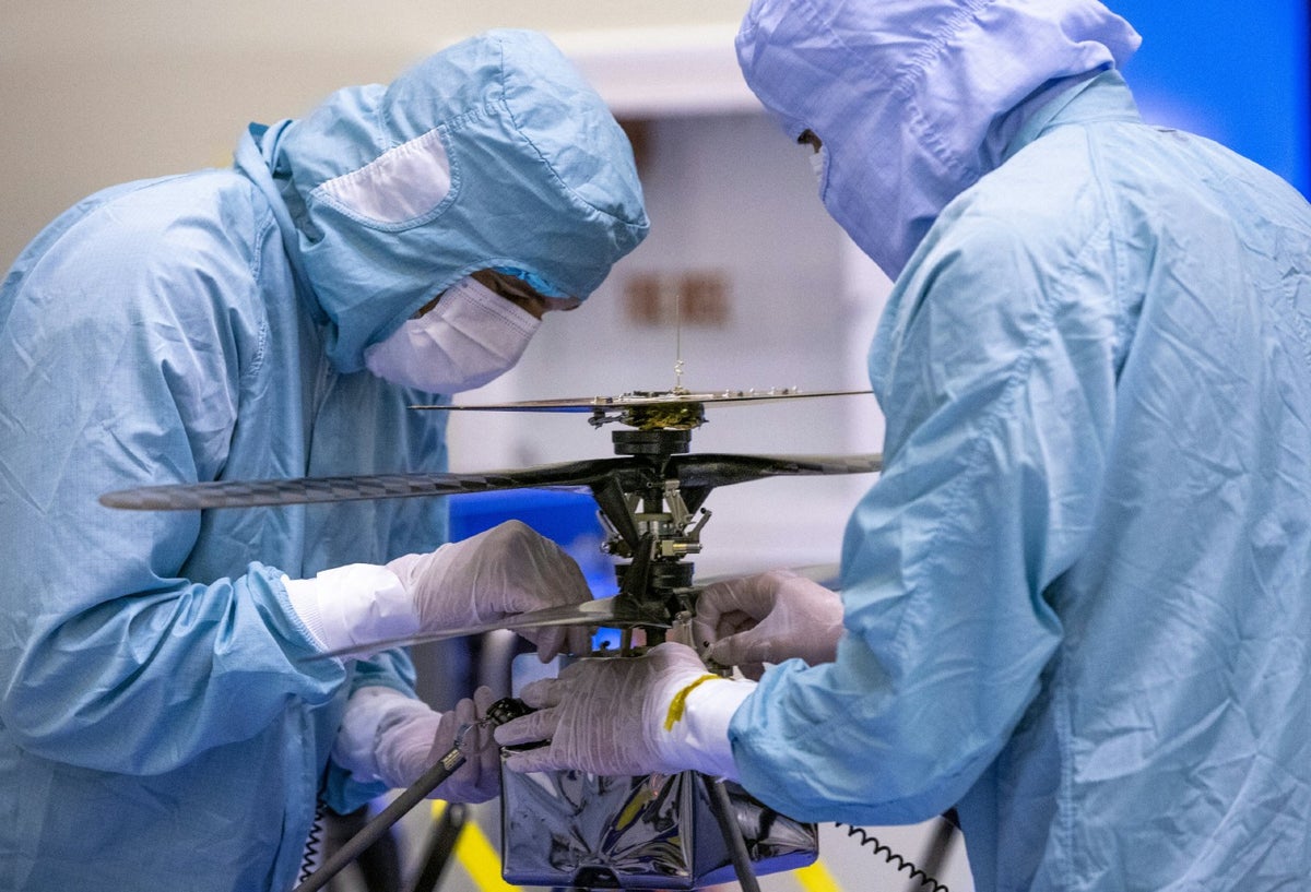 Helicópero Ingenuity de la NASA que volará en Marte