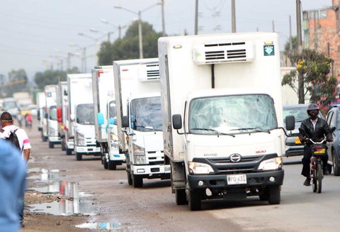 Protestas de camioneros en Bogotá
