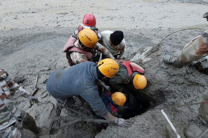 Avalancha en la India
